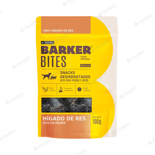 [8680304025] BARKER BITES HIGADO DE RES X 100 GR