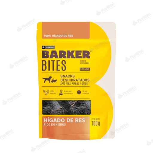 [8680304025] BARKER BITES HIGADO DE RES X 100 GR