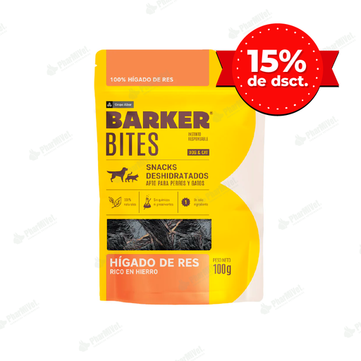 [8680304025] BARKER BITES HIGADO DE RES X 100 GR