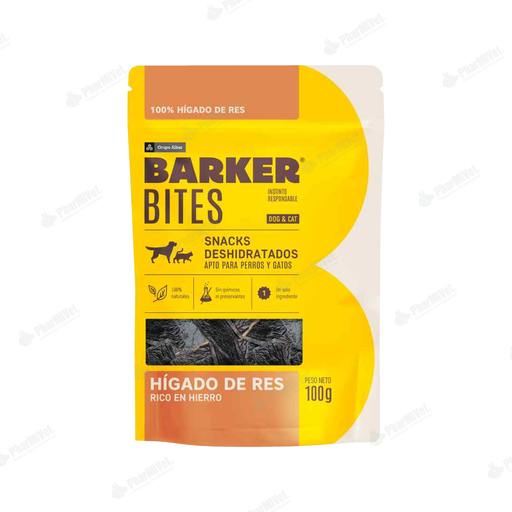 [8P040405002] BARKER BITES HIGADO DE RES X 100 GR