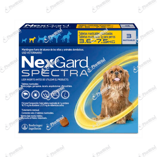 [81010101083] NEX GARD SPECTRA (S)  3.5-7.5 KG X 3 TAB