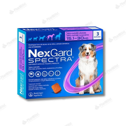 [81010101081] NEX GARD SPECTRA (L) 15.1-30 KG X 3 TAB