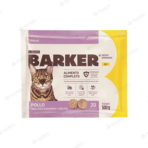 [8680306030] BARKER HAMBURGUESA GATO DE POLLO X 500 GR