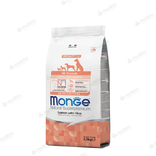 [81040303049] MONGE CANINE PUPPY SALMÓN Y ARROZ 2.5 KG