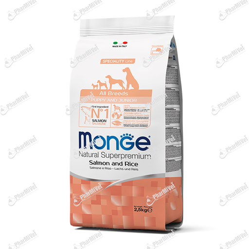 [8240301035] MONGE CANINE PUPPY SALMÓN Y ARROZ 2.5 KG