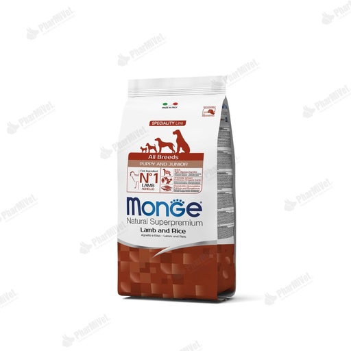[81040303047] MONGE CANINE PUPPY CORDERO Y ARROZ 2.5 KG