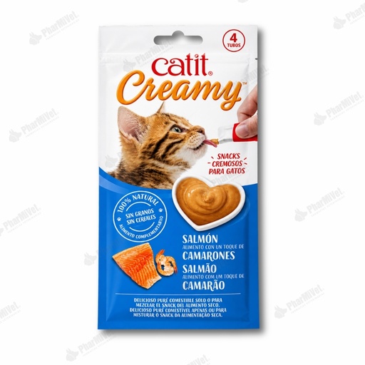 [81040404008] CAT IT CREAMY SALMON CON CAMARONES  4 X 10 GR