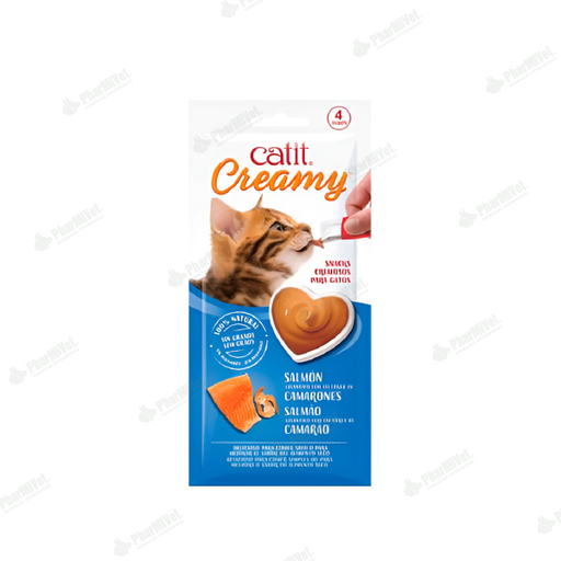 [81040404008] CAT IT CREAMY SALMON CON CAMARONES  4 X 10 GR