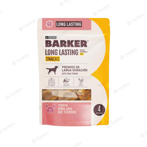 [8680304032] BARKER LONG LASTING OREJAS DE CERDO X 4 UN