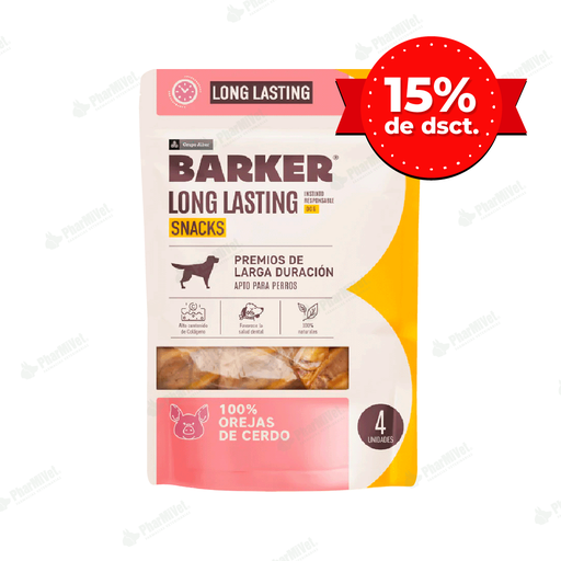 [8680304032] BARKER LONG LASTING OREJAS DE CERDO X 4 UN