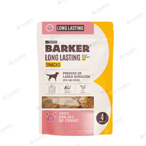 [8680304032] BARKER LONG LASTING OREJAS DE CERDO X 4 UN