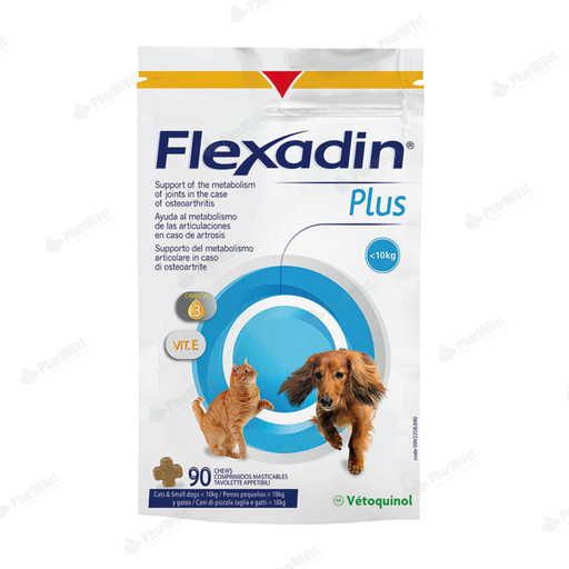[81010107026] FLEXADIN PLUS PERRO Y GATO MENOS DE 10 KG X 90 TAB