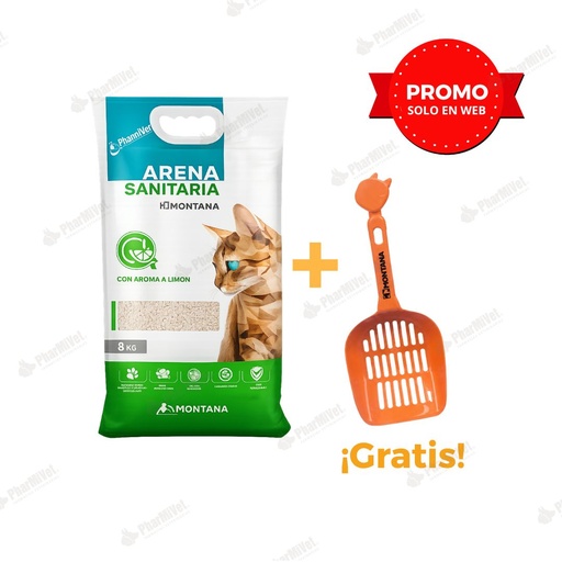 [82050101011] ARENA SANITARIA AROMA LIMON X 4 KG + PALA SANITARIA
