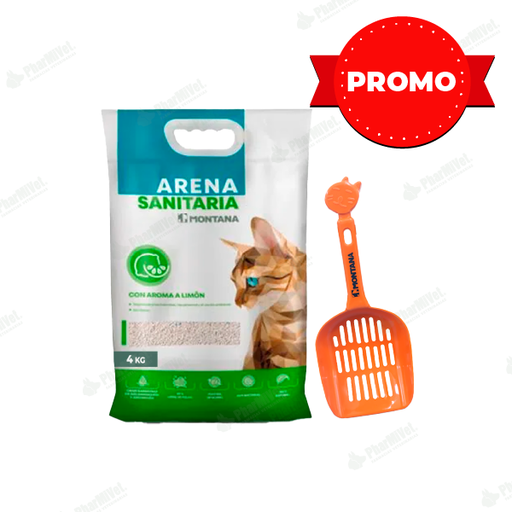 [82050101011] ARENA SANITARIA AROMA LIMON X 4 KG + PALA SANITARIA