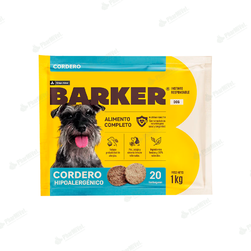 [8680306014] BARKER HAMBURGUESA CORDERO (1 KG) X 20 UND