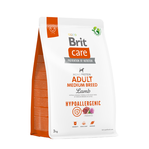 [81040302016] BRIT CARE ADULT MEDIUM BREED LAMB HYPOALLERGENIC X 12 KG