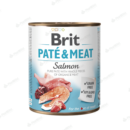 [81040204024] BRIT PATE &amp; MEAT SALMON X 800 GR