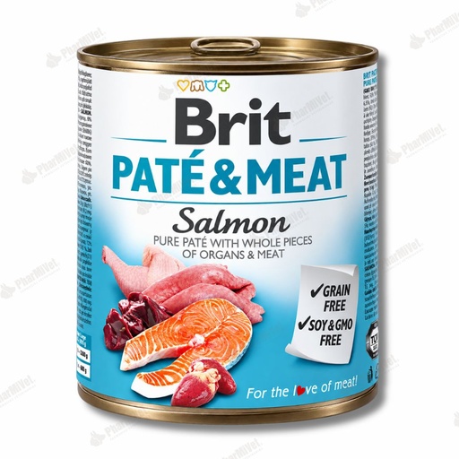 [81040204024] BRIT PATE &amp; MEAT SALMON X 800 GR