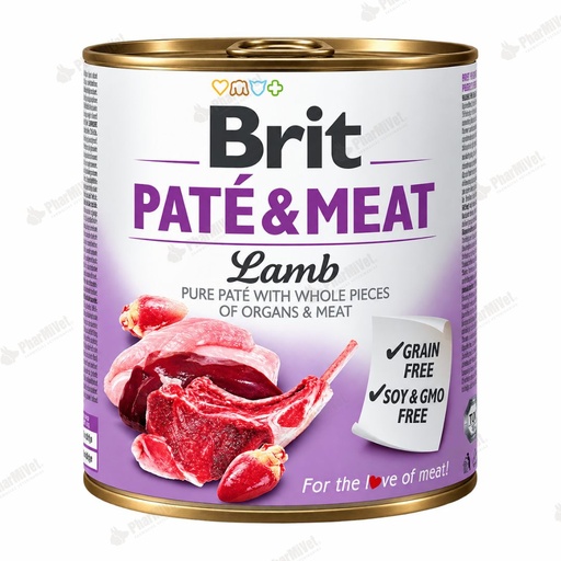 [81040204022] BRIT PATE &amp; MEAT LAMB X 800 GR