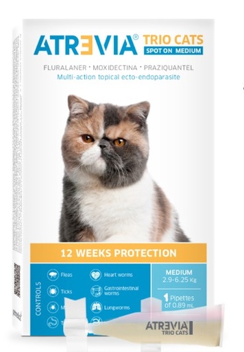 [81010101024] ATREVIA TRIO CATS SPOT ON MEDIUM (2.9 - 6.25 KG) X UND