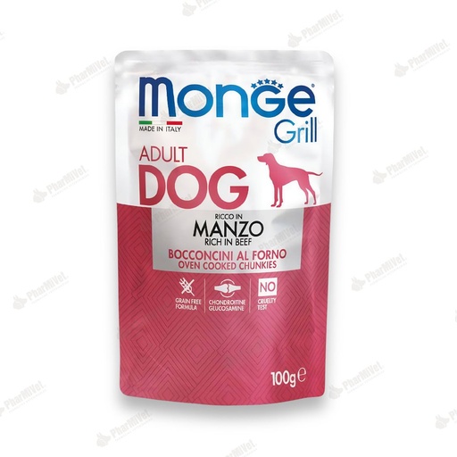 [81040205019] MONGE CANINE GRILL RES SOBRE X 100 GR(1084)