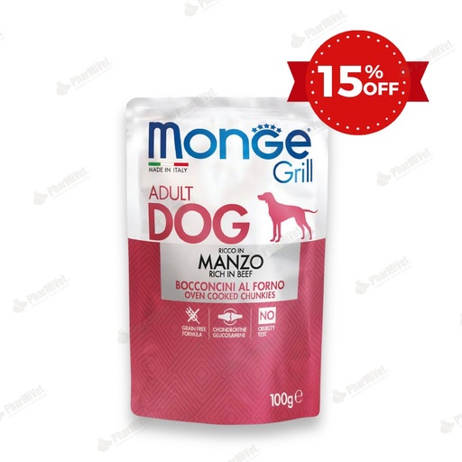[81040205019] MONGE CANINE GRILL RES SOBRE X 100 GR(1084)