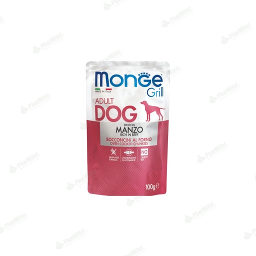 [8P040205019] MONGE CANINE GRILL RES SOBRE X 100 GR(1084)