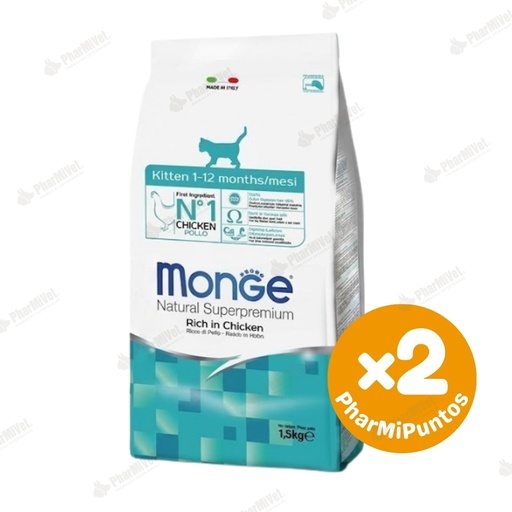 [81040303052] MONGE FELINE KITTEN 1.5 KG