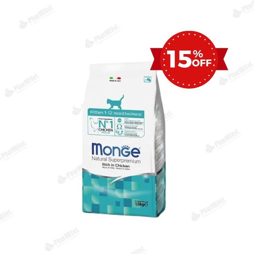 [81040303052] MONGE FELINE KITTEN 1.5 KG