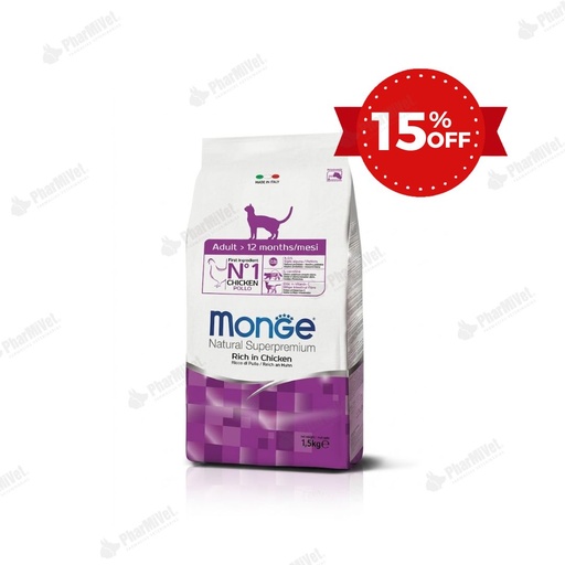 [81040303050] MONGE FELINE ADULT 1.5 KG