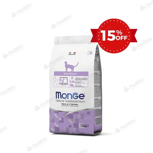 [81040303051] MONGE FELINE ADULT STERILISED 1.5 KG