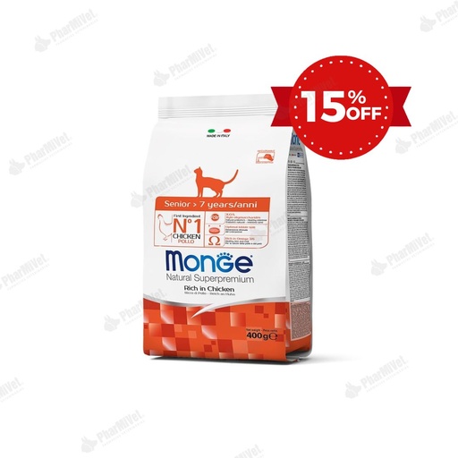 [81040205023] MONGE FELINE ADULT SENIOR 400 G