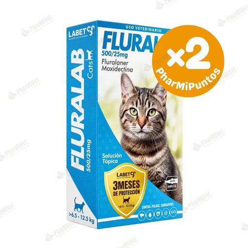 [81010101214] FLURALAB CATS  6.25-12.5 KG (500 MG)