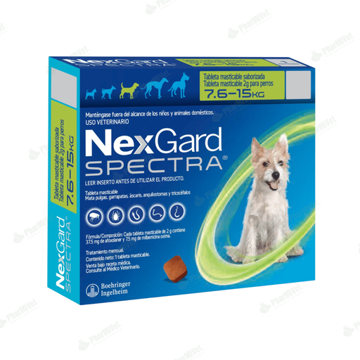 [8F010101080] NEX GARD SPECTRA (2 GR) 7.6 - 15 KG x  TAB