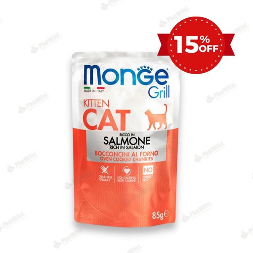 [81040205025] MONGE FELINE GRILL KITTEN SALMON SOBRE 85 GR (1066)