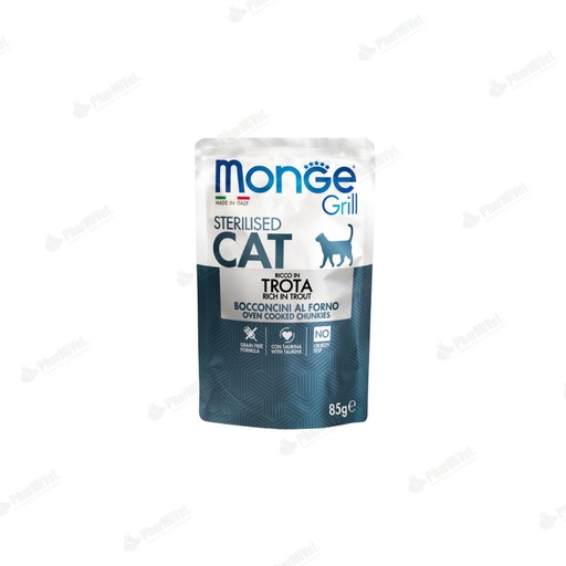 [81040205027] MONGE FELINE GRILL STERILISED TRUCHA SOBRE 85 GR (1064)