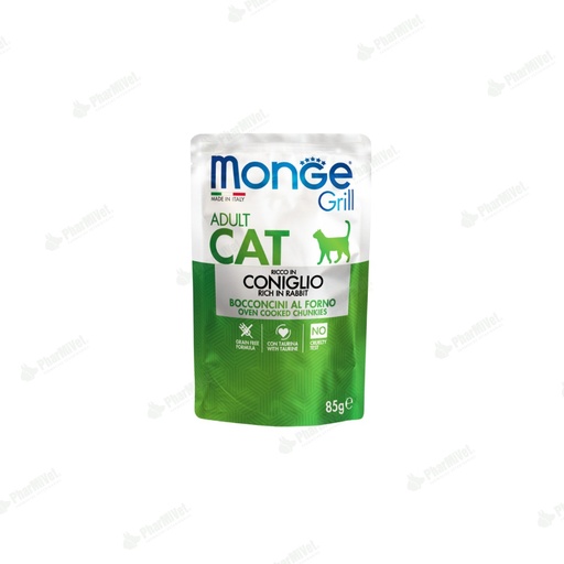 [81040205024] MONGE FELINE GRILL CONEJO SOBRE 85 GR (1063)