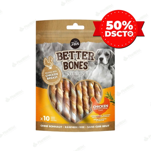 [8P040404083] ZEUS BETTER BONES POLLO -TOMILLO - ROMERO CHICKEN WRAPPED 12.5 CM