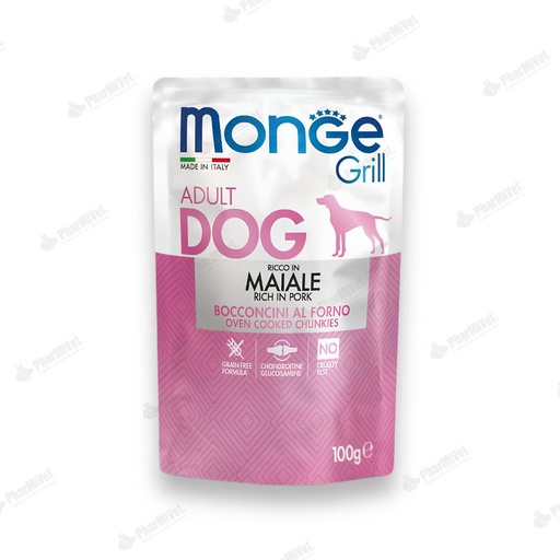 [81040205016] MONGE CANINE GRILL CERDO SOBRE 100 GR (827)