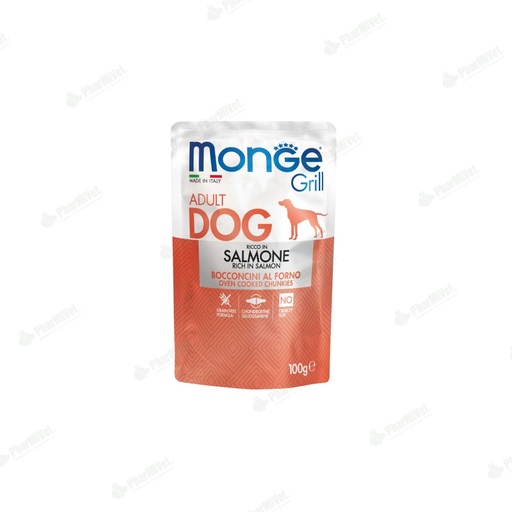 [81040205020] MONGE CANINE GRILL SALMON SOBRE 100 GR (828)