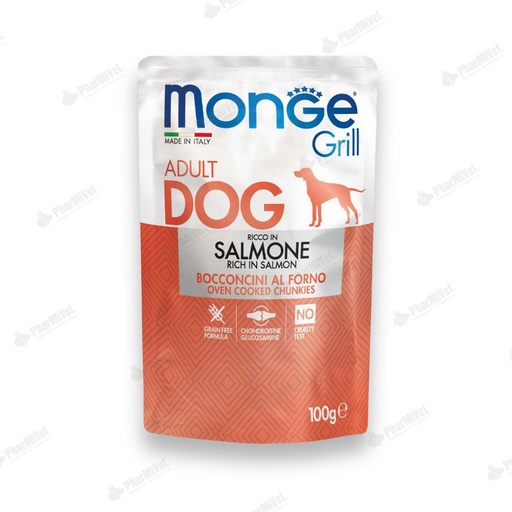 [81040205020] MONGE CANINE GRILL SALMON SOBRE 100 GR (828)
