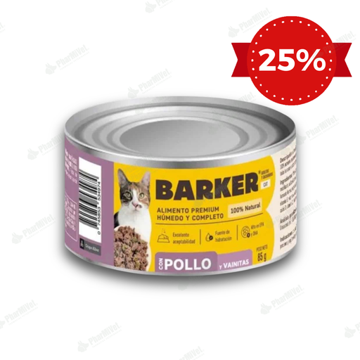 [81040101021] BARKER CON POLLO Y VAINITAS LATA X 85 gr