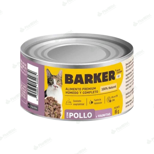[8P040101021] BARKER CON POLLO Y VAINITAS LATA X 85 gr