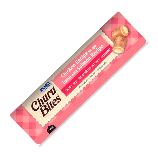 [82040404124] CHURU BITES FOR DOG CHICKEN RECIPE WRAPS CHICKEN WITH SALMON RECIPE X UND