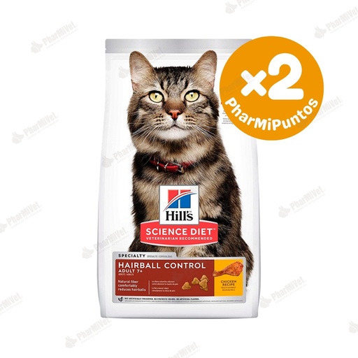 [81040303164] HILL'S SD FELINE HAIRBALL CONTROL ADULT 7+ ACTIVE LONGEVITY 3.5 LB X 1.6 KG