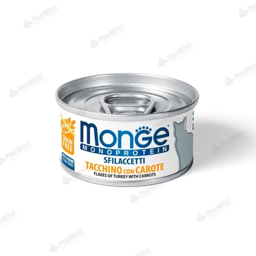 [81040205073] MONGE ADULT MONOPROTEIN PAVO Y ZANAHORIA 80 GR