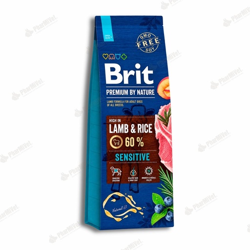 [81040302114] BRIT PREMIUM BY NATURE SENSITIVE LAMB 15 KG