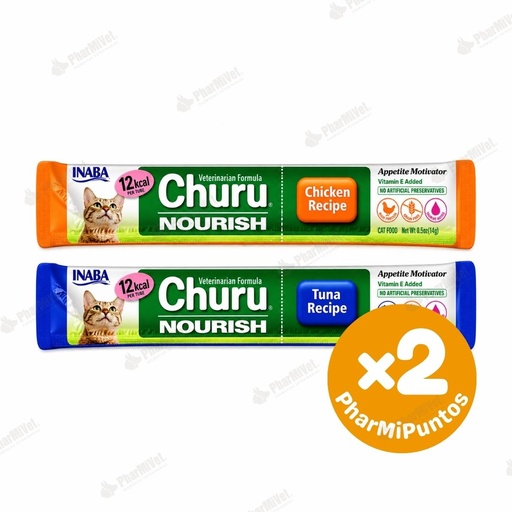 [82040404138] CHURU VET NOURISH ATUN / POLLO X UNID (SABOR ALEATORIO)