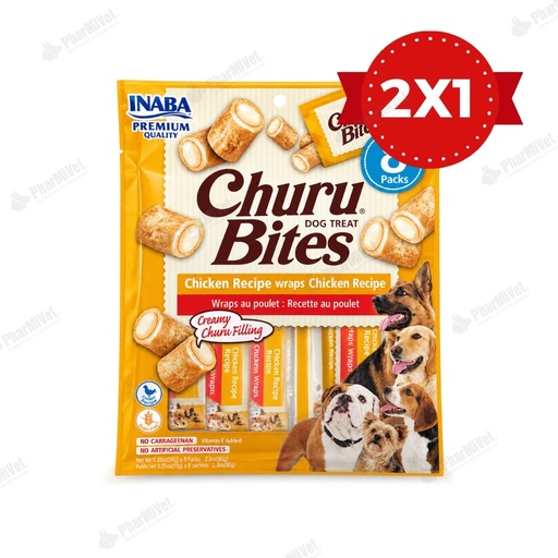 [81040404147] CHURU BITES FOR DOG CHICKEN RECIPE WRAPS CHICKEN RECIPE X 8 UND (721)